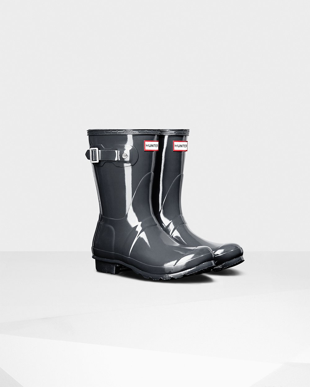 Women Hunter Original Gloss | Short Rain Boots Grey | NZ-87409-RACT